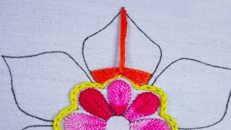 Hand Embroidery Super Easy Unique Flower Design Needle Work With Easy Following Tutorial