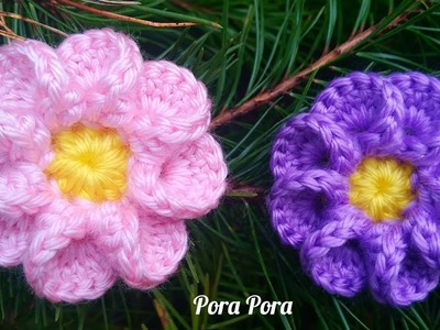 How To Crochet A Flower I Crochet 8 Petals Flower Tutorial
