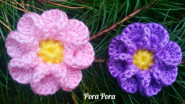 How To Crochet A Flower I Crochet 8 Petals Flower Tutorial