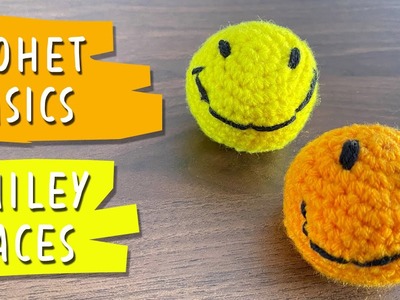 How to Crochet Smiley Emoji | Emoji Face | Crochet Tutorial | Amigurumi Smiley Ball | #FirstThread