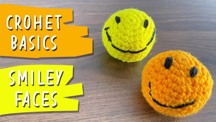 How to Crochet Smiley Emoji | Emoji Face | Crochet Tutorial | Amigurumi Smiley Ball | #FirstThread