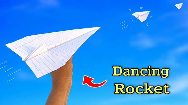 How to flying dancing rocket, make paper dancing rocket plane, flying rocket, paper rocket plane
