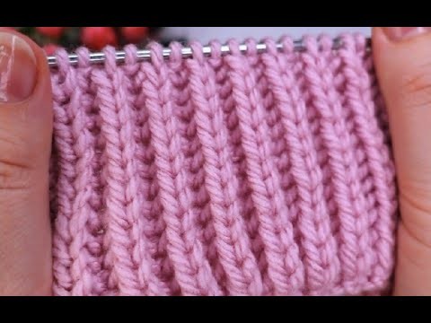 How to knitting simple rib tutorial for beginners