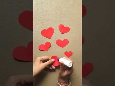 How To Make 3D Paper Hearts | Valentine's Day Paper Crafts #Shorts