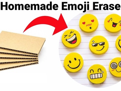How to make Cute Eraser.DIY Emoji Eraser.homemade Eraser.Cute Eraser.How to make Eraser at home