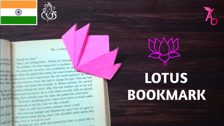 How To Make Lotus Bookmark | Diy origami papercraft | Tutorial