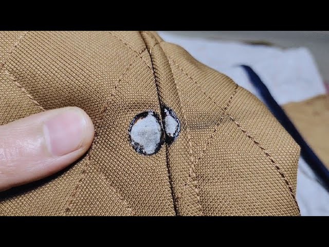 How to sew a hole on the jacket invisibly, keep your jacket