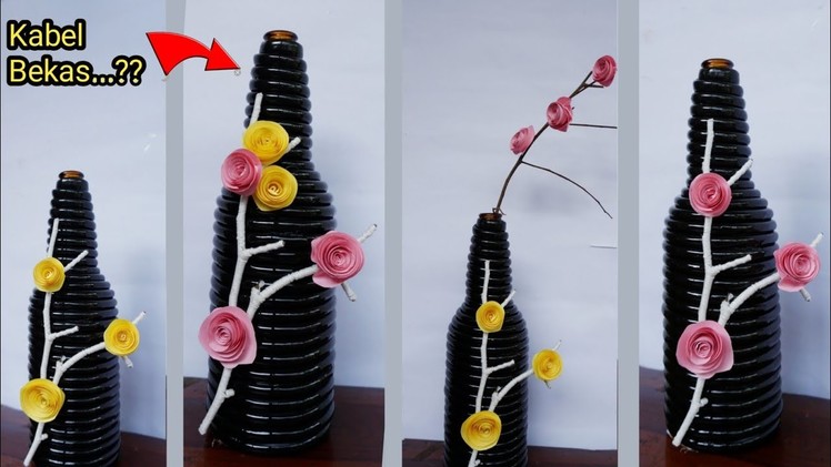 Ide Kreatif |Botol Kaca| Best out of waste craft ideas|Bottle Craft|Cable And Wire Craft|Home decor