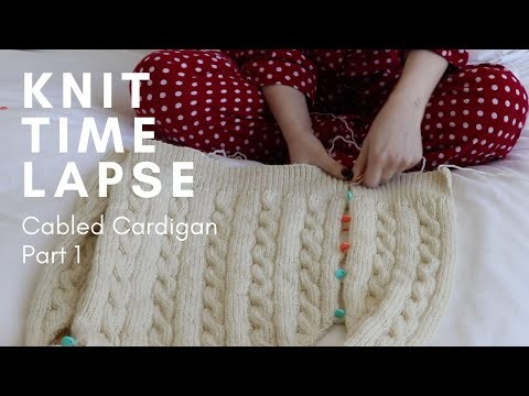 KNITTIMELAPSE ⎮Part 1 Making my own pattern for a cable cardigan