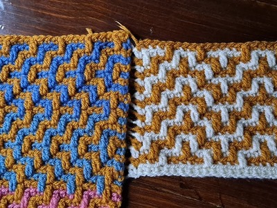 Mosaic Crochet Pattern #2 FLIPPED - Multiple of 10 + 4 - work Flat or In The Round (Left or Right)