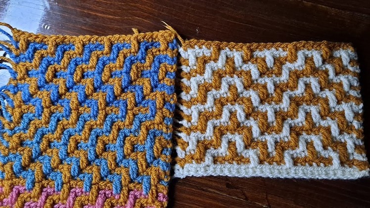 Mosaic Crochet Pattern #2 FLIPPED - Multiple of 10 + 4 - work Flat or In The Round (Left or Right)