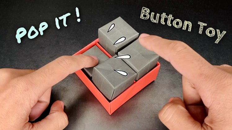 Origami POP IT BUTTON Fidget toy - NO GLUE [origami fidget toy, origami pop it]