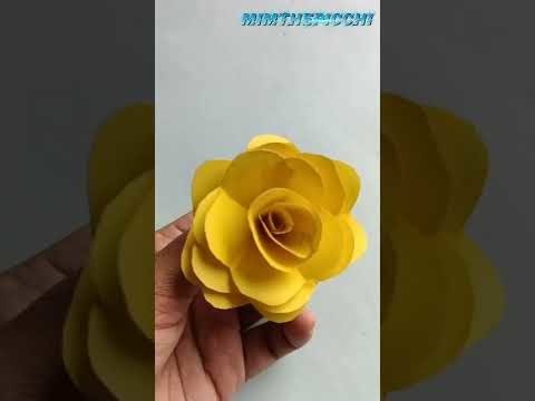 Origami rose. easy flower. Rose. Cute craft. Diy. Flower. Gift. Valentine gift