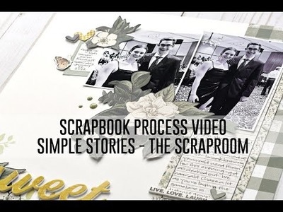Scrapbook Process Video - Black and White Photo Layout. Simple Stories. The Scraproom