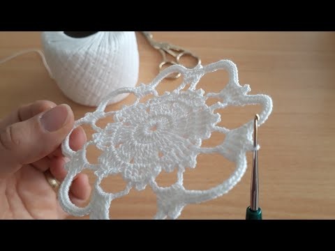 Super Easy Beautiful Flower Crochet Pattern Knitting Online Tutorial for Beginners????Tığ işi dantel