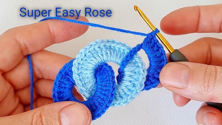 Super Easy Knitting Rose Crochet VERY EASY SUPER Rose