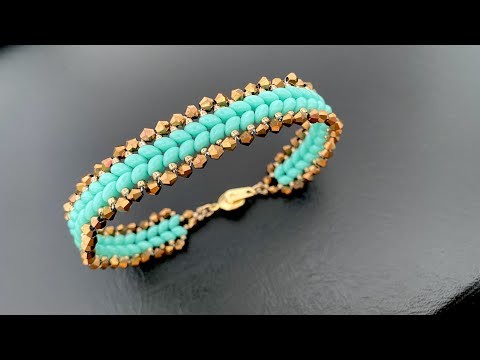 Superduo Beaded bracelet || Twinbead and Bicone bracelet