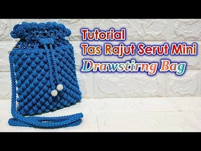 Tutorial to make Mini Drawstring Crochet Bag | Bubble motif  (Subtitle Available)