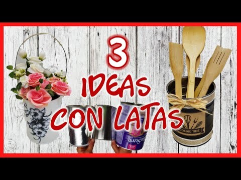 3 IDEAS ÚTILES CON LATAS DE LECHE - Manualidades para el hogar - Useful crafts from milk cans