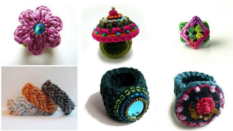 Amazing crochet Rings with creative cut & styles.Realistic crochet rings for women #crochetrings