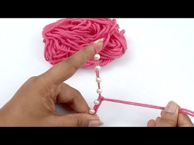 Amazing Woolen Flower Craft Idea using Fingers - Hand Embroidery Design Trick - Flower Making#Shorts
