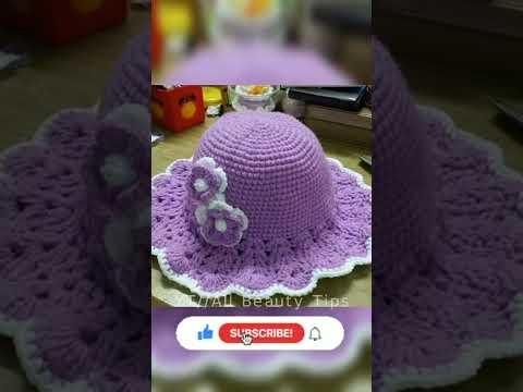 Beautiful & Stylish Crochet Hat For Girls????????||All Beauty Tips||-Please Subscribe????♥️#ytshorts#shorts