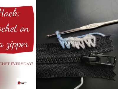 Crochet Hack: crochet on to a zipper!