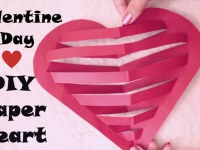 Day 3 DIY Paper Heart for Valentine day #Shorts #YTShorts #10daysvalentinecraftchallenge #paperheart