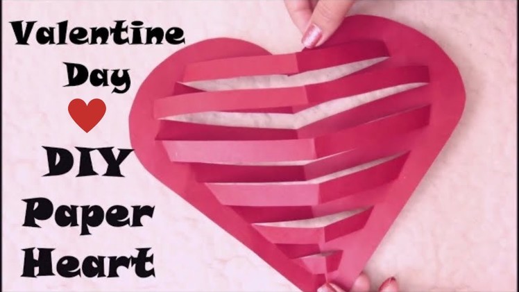 Day 3 DIY Paper Heart for Valentine day #Shorts #YTShorts #10daysvalentinecraftchallenge #paperheart