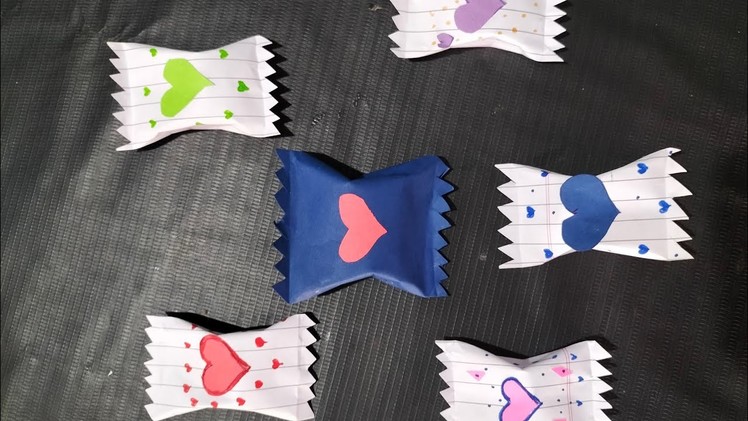 DIY paper candy box | Valentine day mini gift idea | Notebook paper craft