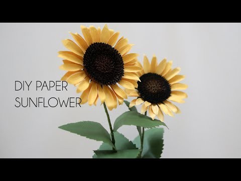 DIY Paper Sunflower (Crafts, Template with Cricut and Silhouette)