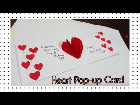 DIY valentine's day card| heart pop up card | easy hand made card for valentine's day