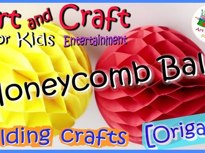 ???? Easy Craft Ideas | Paper Craft [Origami] How to make a beautiful honeycomb ball DIY for kids 2022