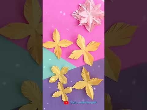 Easy paper flowers.how to make paper flowers.DIY