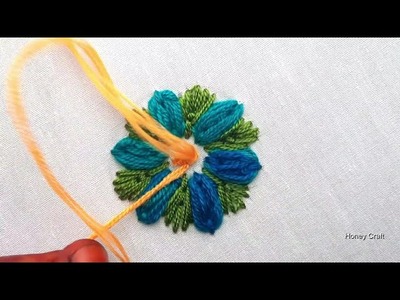 Hand embroidery design very easy flower design all over design