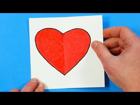 How to Draw Heart Valentine's Monster Transformation | Folding Surprise | Paper Craft