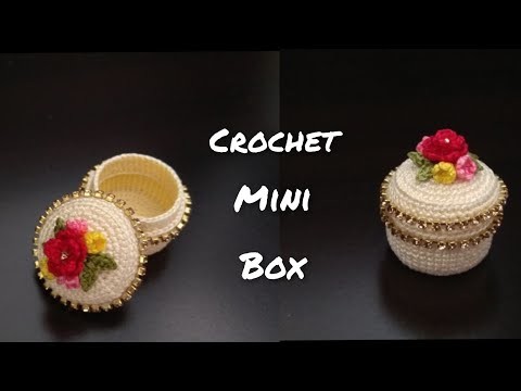HOW TO MAKE CROCHET MINI BOX | CUTE FLOWER BOX | VALENTINES DAY SPECIAL | MINIATURE