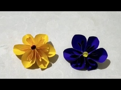 How to make easy paper flowers for kids & beginners llSaipranav Art & Crafts ll simple paper flowers