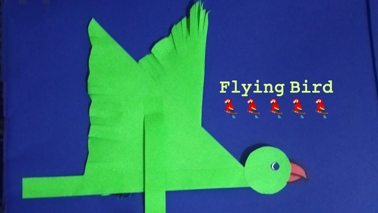 How to make flying paper bird. Paper parrot????. Easy Paper Craft