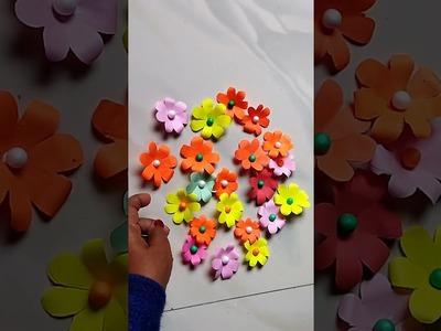 How to make paper flowers.Paper flower making.Paper craft#shorts