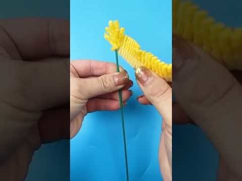 New art about today|interesting yellow soft paper Craft decorate room video|#shorts #craft #yutube