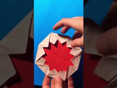 Origami 12 Pointed Star Flicker | By JeremyShafer #shorts #origami #papercraft #easyorigami