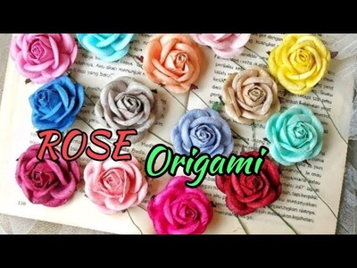 Origami Rose - Easy Origami Rose - Paper flower - DIY How to Make  Paper Roses