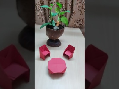 Origami Table & Chair#Shorts#Paper craft#youtube shorts#It's me Sailu