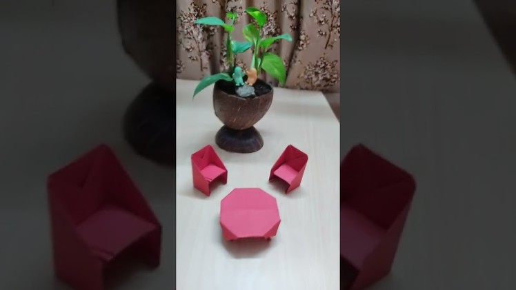 Origami Table & Chair#Shorts#Paper craft#youtube shorts#It's me Sailu