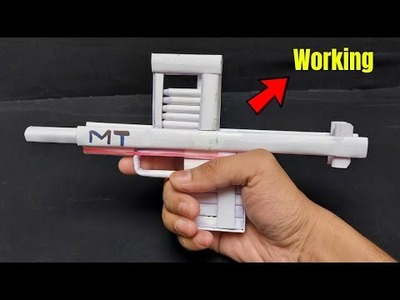 Paper Pistol Gun | How to Make a Paper Pistol Gun With Upper Side Magazine That Shoots Paper Bullets