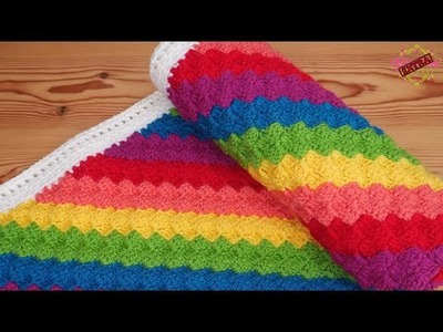 Rainbow C2C Crochet Baby Blanket - Tutorials & Inspiration! Simple, Beautiful Blanket!