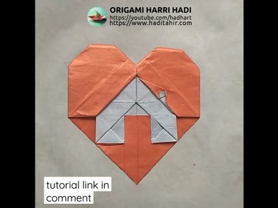Stop motion origami home sweet home. stay at home.how to make origami heart
