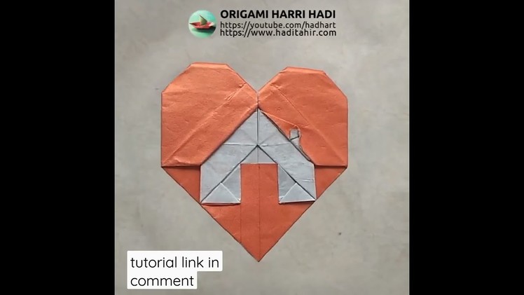 Stop motion origami home sweet home. stay at home.how to make origami heart