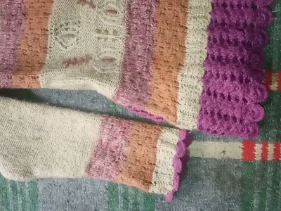Sweter ka jhalar design #embroidery #woolencraft #wooldesign #easydesign #crochet #flowers